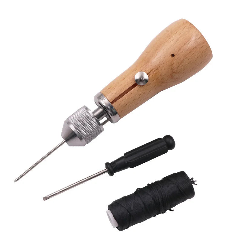 DIY Leather Hand Stitcher – Waxed Thread Edge Sewing Tool