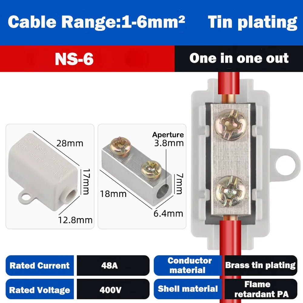 Brass Quick Wire Connector – High Power Splitter Terminal Block