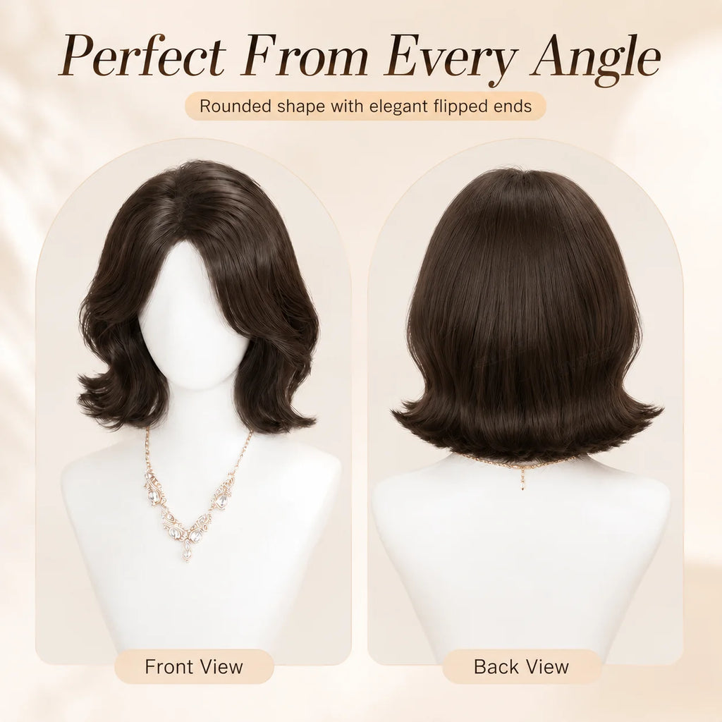 French Style Short Curly Synthetic Wig – Fluffy Face-Shaping