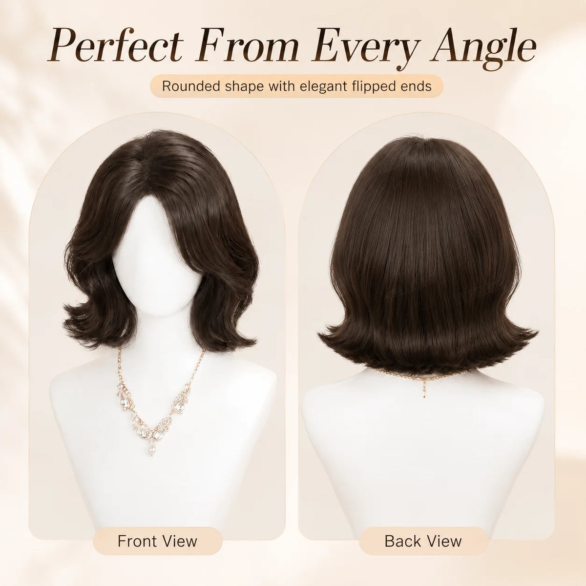French Style Short Curly Synthetic Wig – Fluffy Face-Shaping