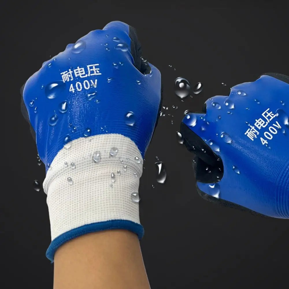 400V Insulating Rubber Electrician Gloves | Industrial Safety