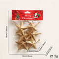 Retro Gold Glitter Christmas Pine Cone & Star Ornaments