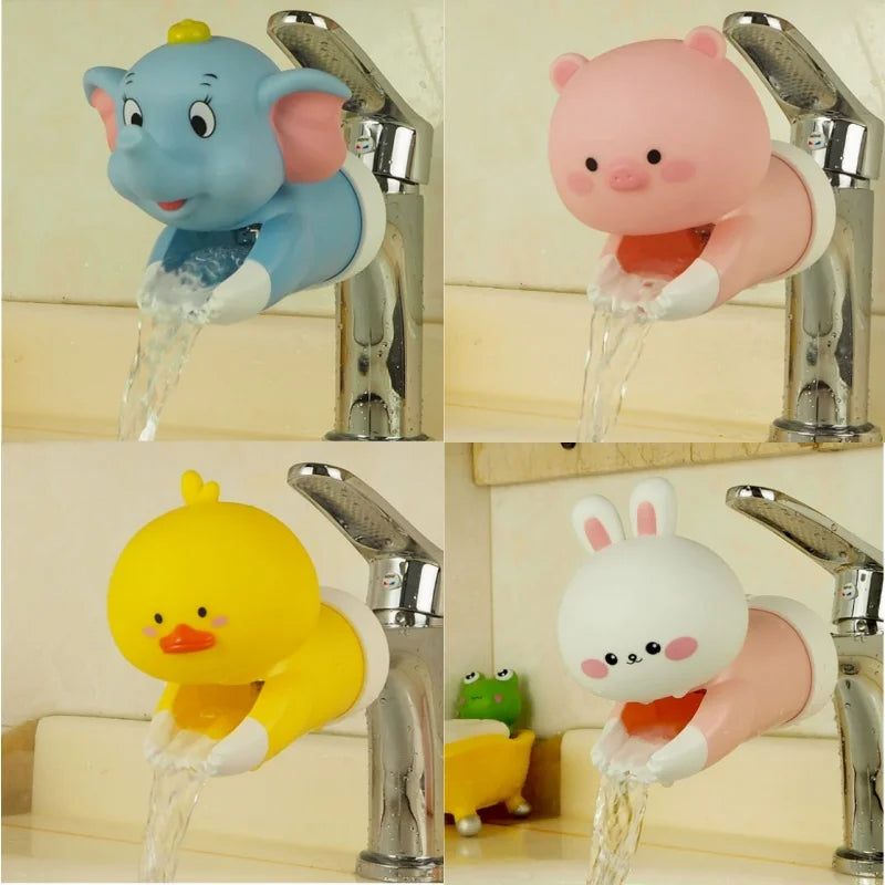 Cartoon Baby Silicone Faucet Extender – Splash-Proof Kids