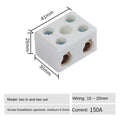 Ceramic Terminal Block 1-In/1-Out & 2-In/2-Out Screw Post 250V