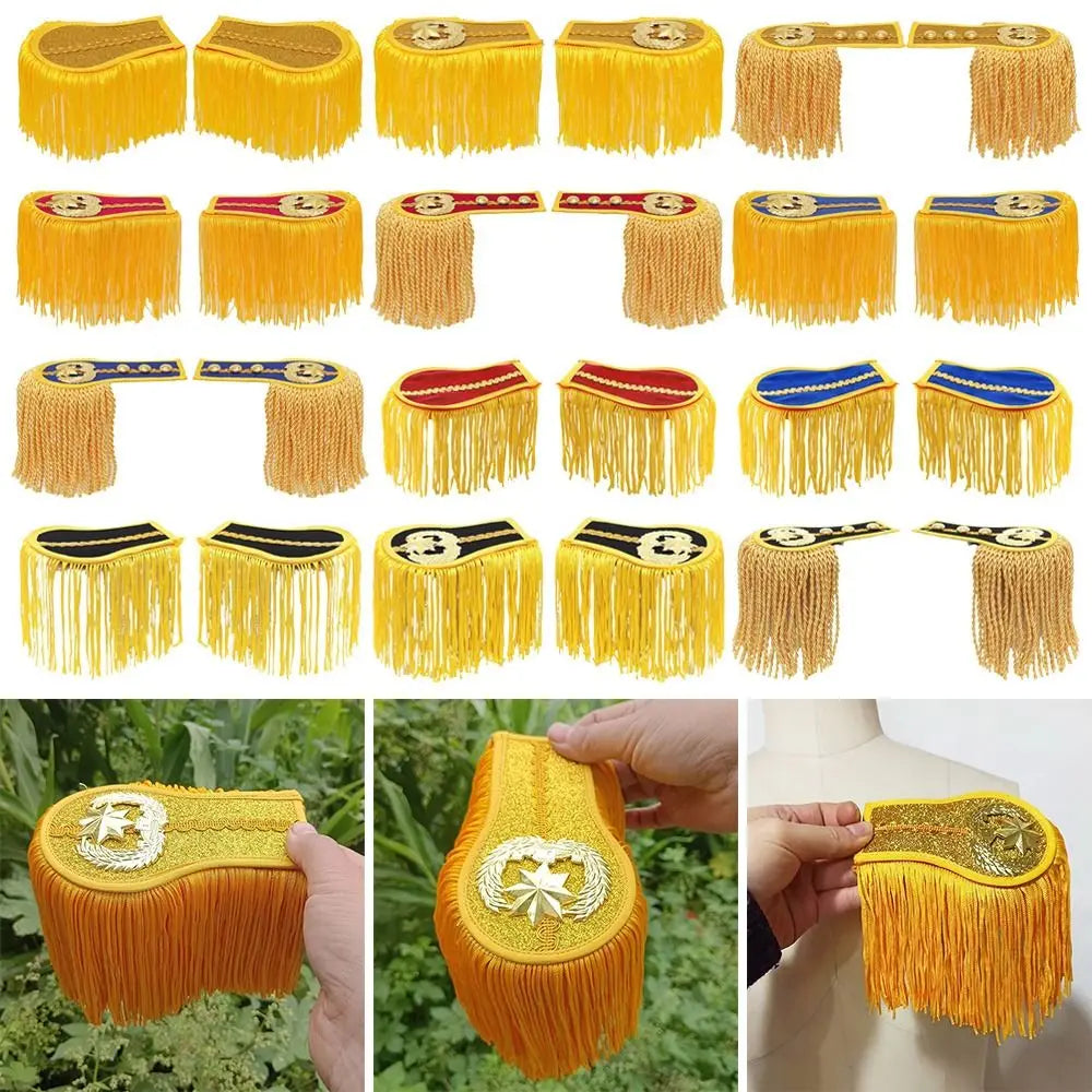 Colorful Tassel Fringe Epaulette Shoulder Pads – 1 Pair
