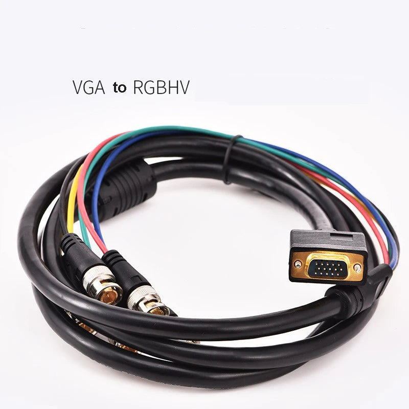 VGA to 5 BNC RGBHV Cable 1080P – 1.5m & 3m Video Cord
