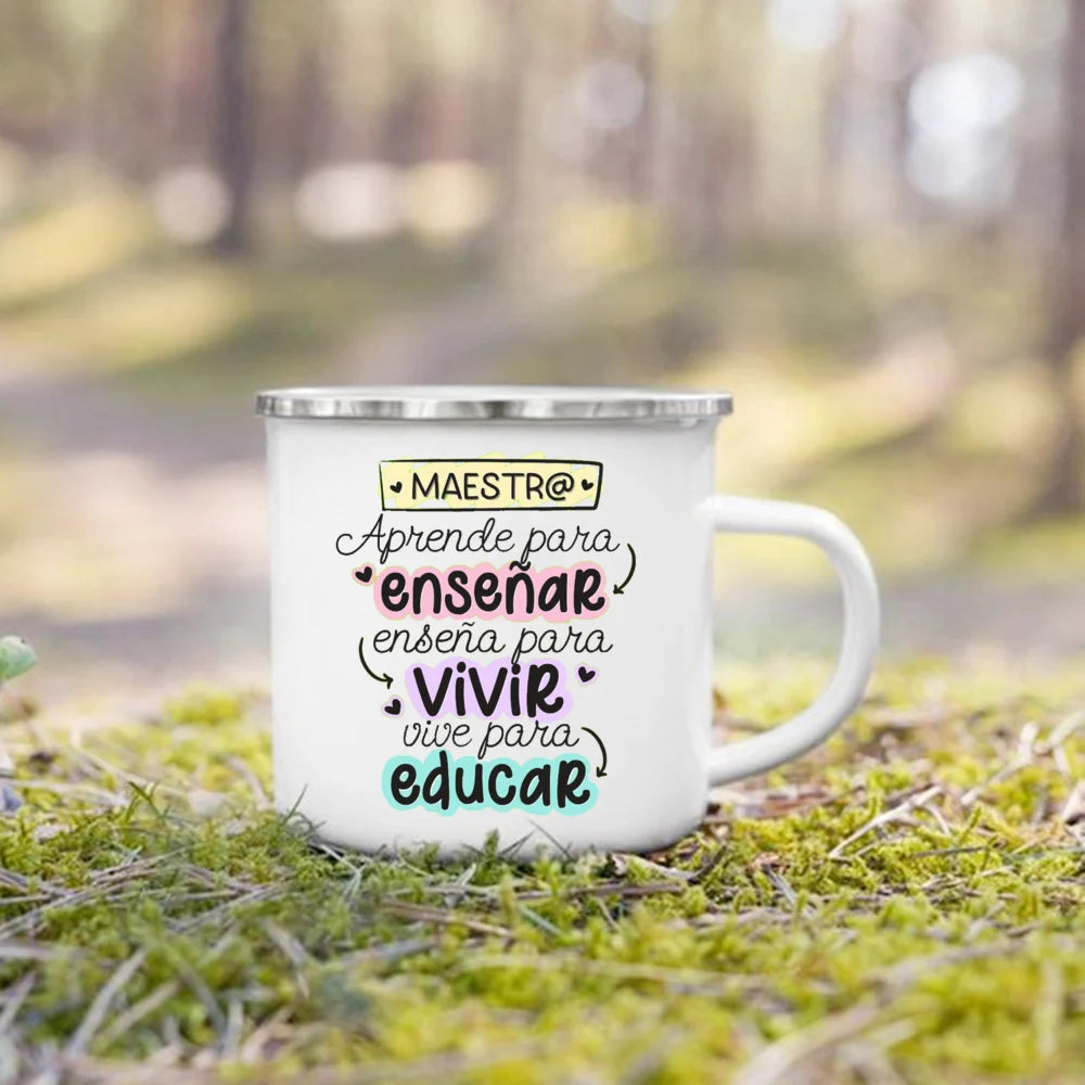 Teacher Appreciation Enamel Mug | Thank You Teacher Gift