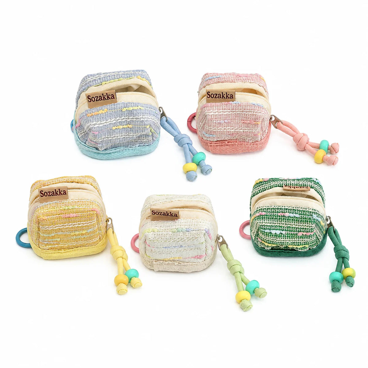 Cute Tweed AirPods Case – Soft Fabric Earbuds Storage Pouch