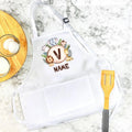 Personalized Kids Cooking Apron – Safari Animals Name & Initial
