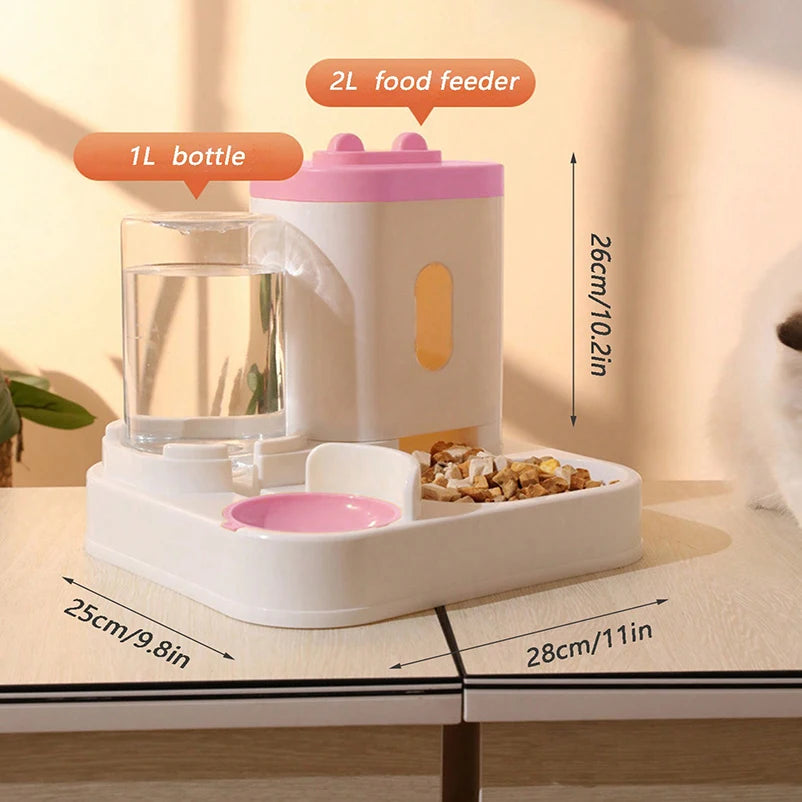 Rabbit Ear Standing Pet Bowl Set – Cat & Dog Food & Water Feeder