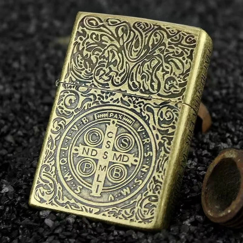 ZORRO Classic Carved Metal Fuel Lighter – Men's Gift