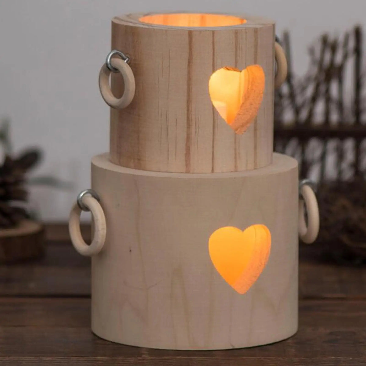 Kesoto Wooden Tealight Candleholder – Wedding & Home Décor