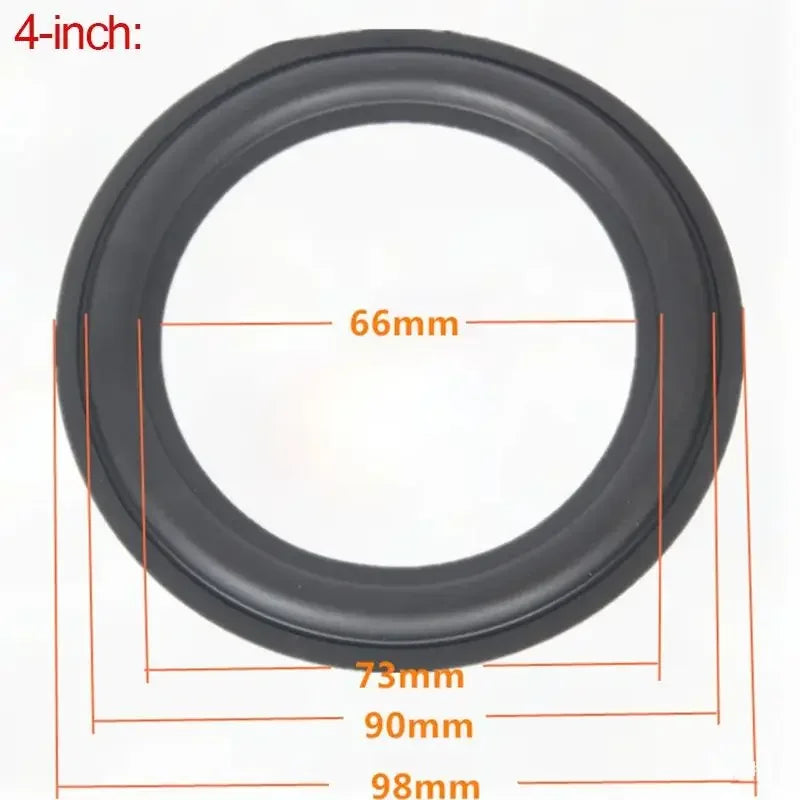 2-Pack Rubber Speaker Surround Repair Rings 4–12 Inch DIY