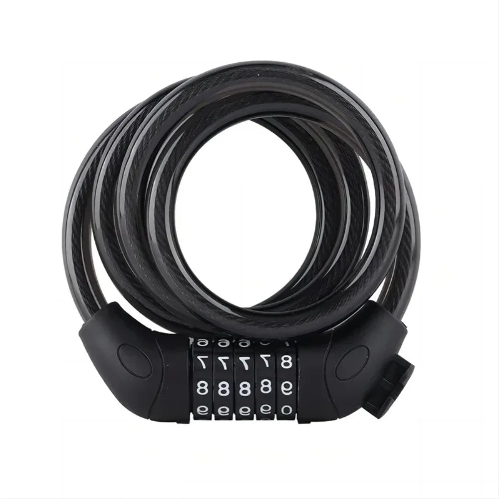 5-Digit Combination Steel Cable Bicycle Lock | Bike Security