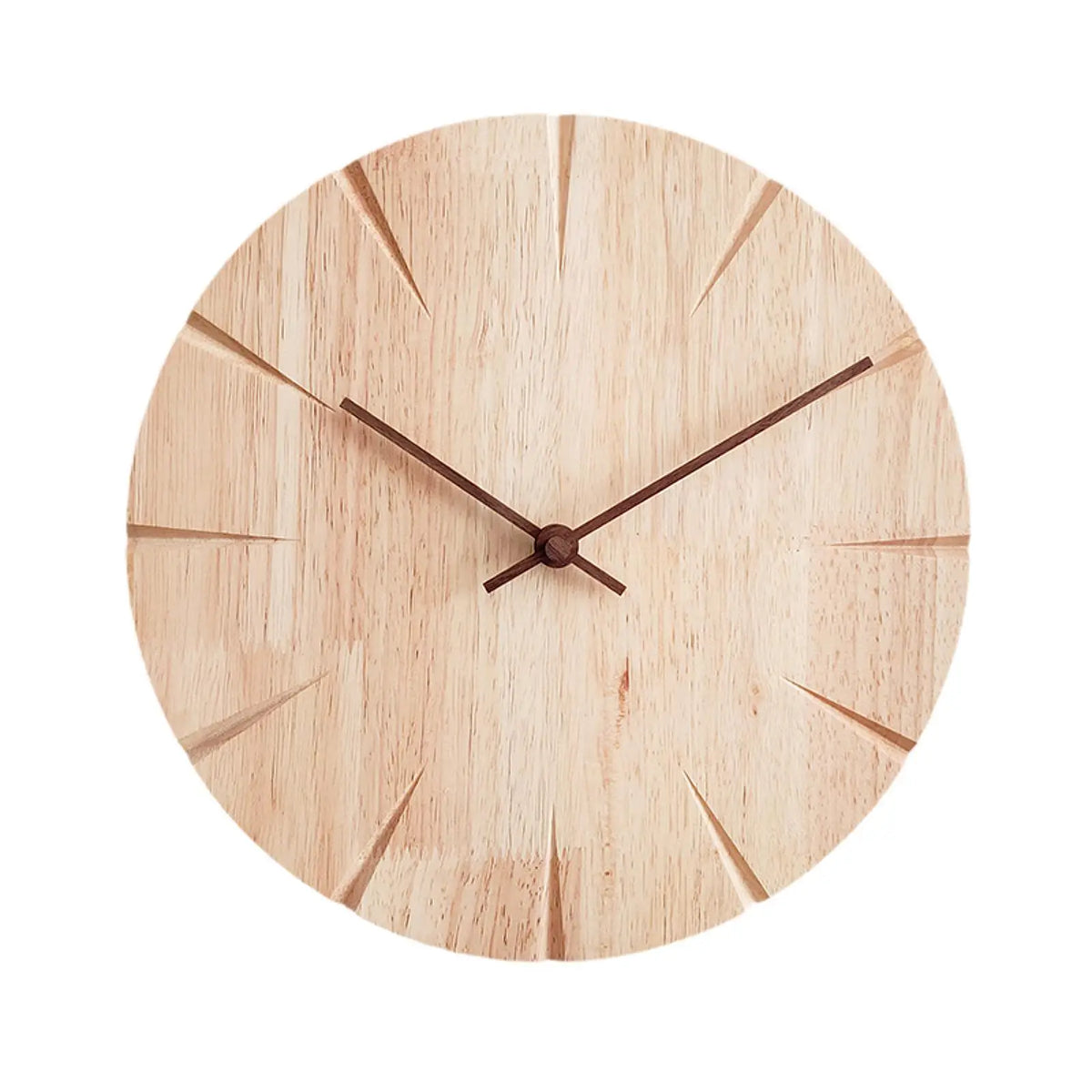 MagiDeal Natural Wood Wall Clock | Silent 30cm Analog Decor