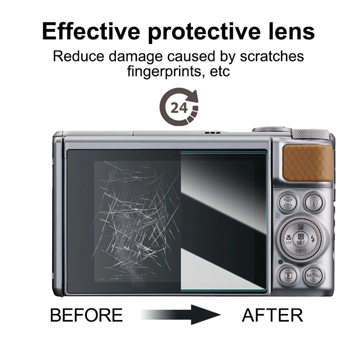 Canon SX740 SX730 Tempered Glass Screen Protector – HD Clear