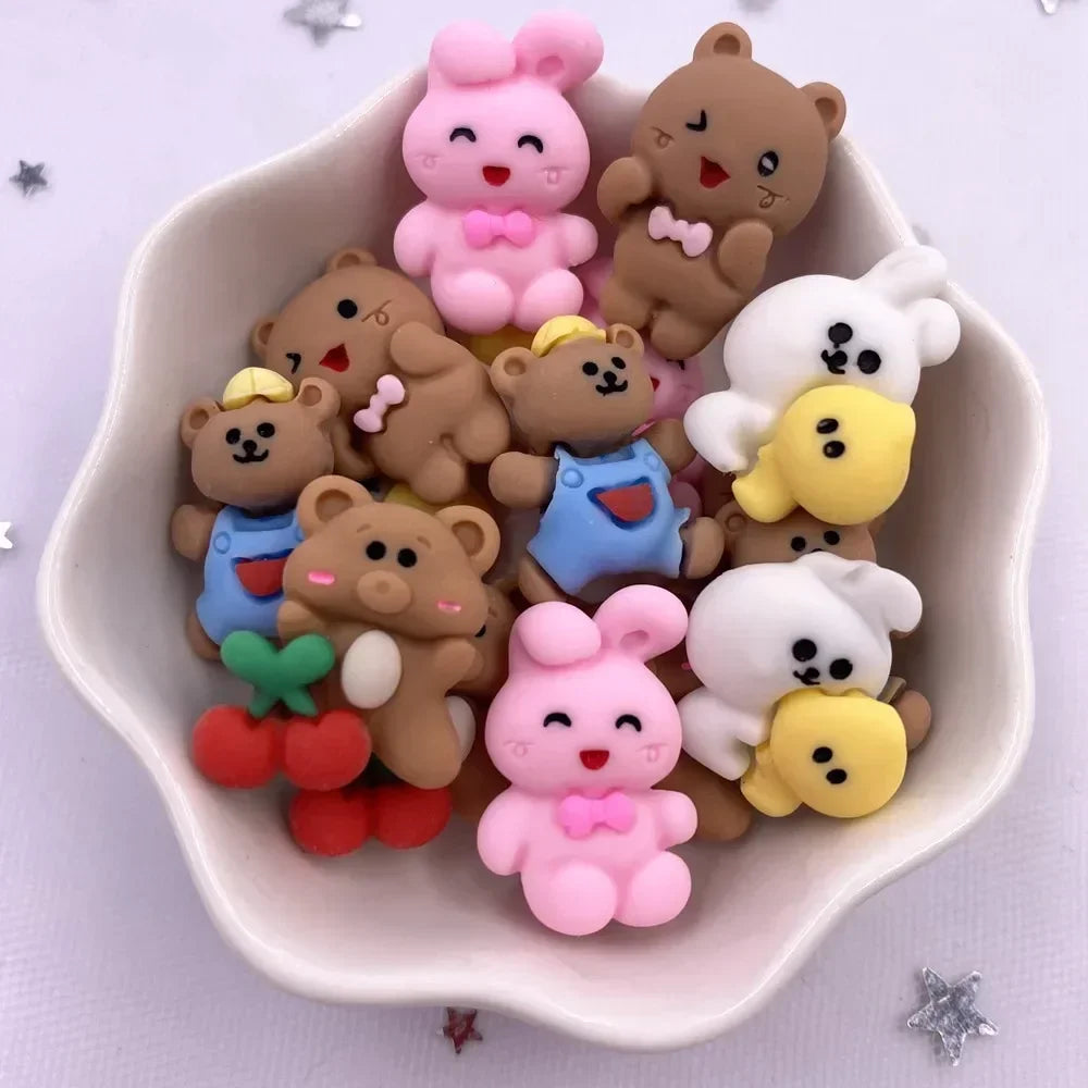 20PCS Kawaii Resin Flatback Mini Figurines – DIY Craft Decor