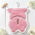 Cute Animal Coral Fleece Hanging Hand Towel – Kids & Kitchen