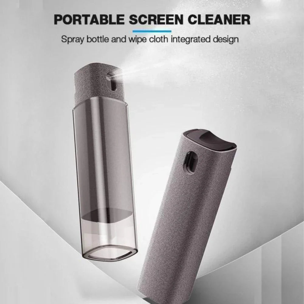 2-in-1 Microfiber Screen Cleaner Spray Bottle Set