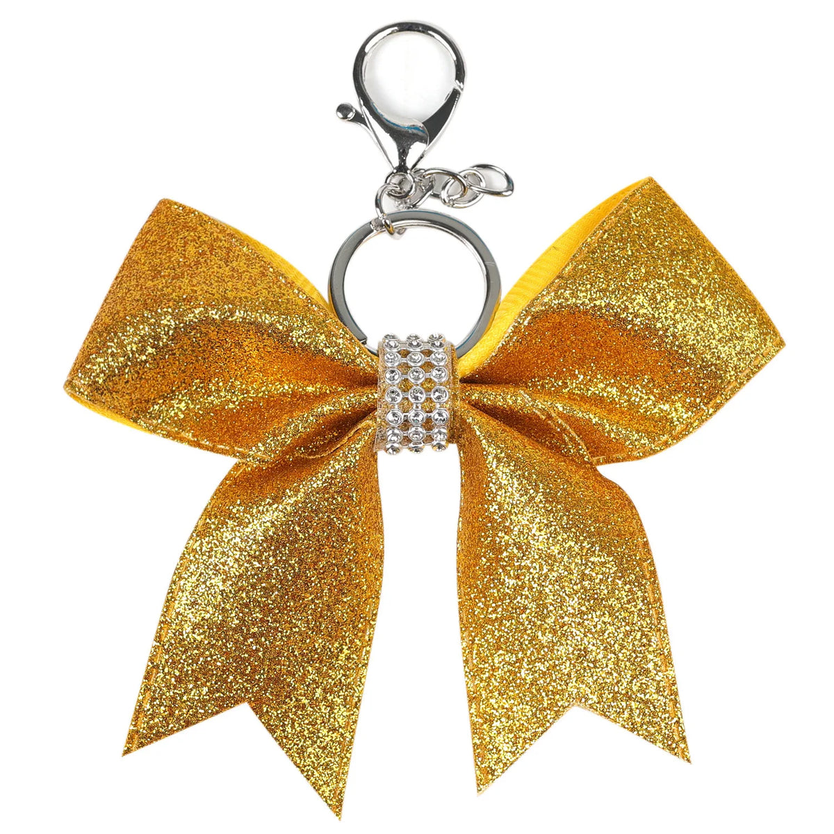 12-Pack Glitter Grosgrain Cheerleading Hair Bows for Girls