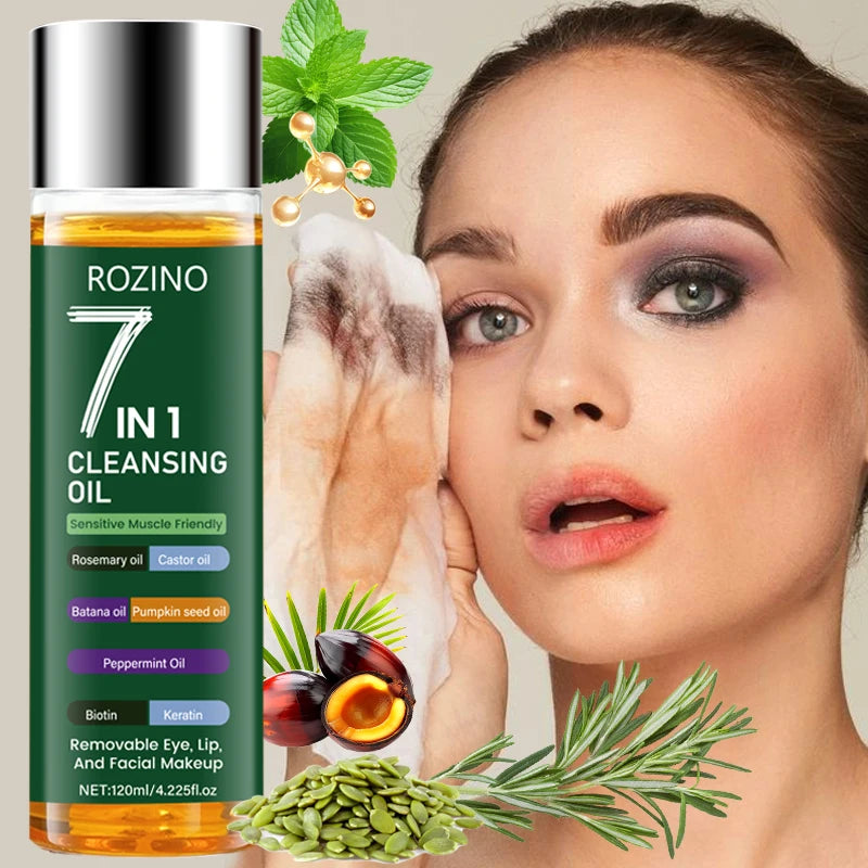 7-in-1 Cleansing Makeup Remover Oil 120ml – Gentle & Nourishing