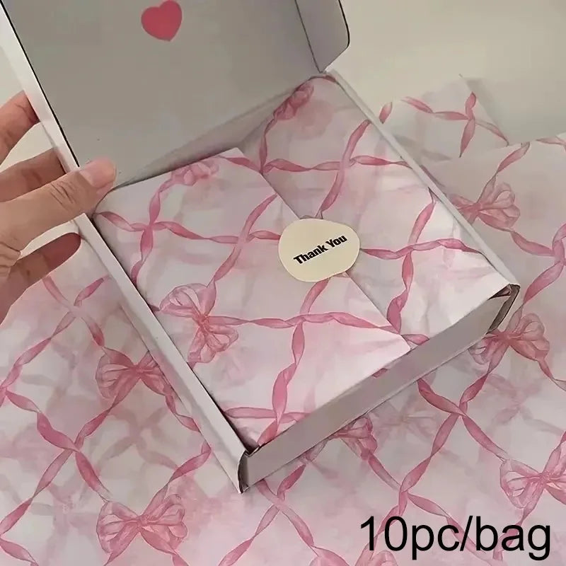 10-Sheet Bowknot Tissue Wrapping Paper – Wedding & DIY Crafts