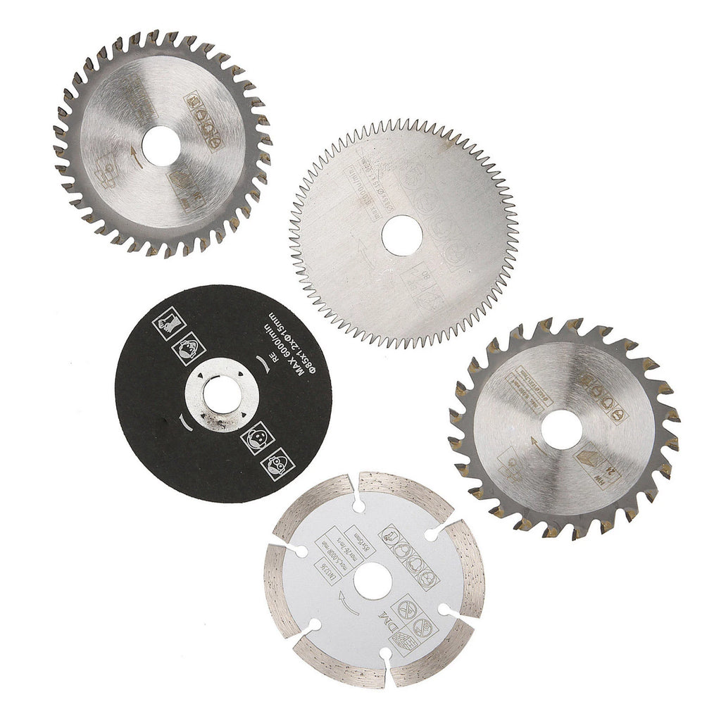 85mm Carbide Circular Saw Blade Set – 5-Pack, 15mm Bore