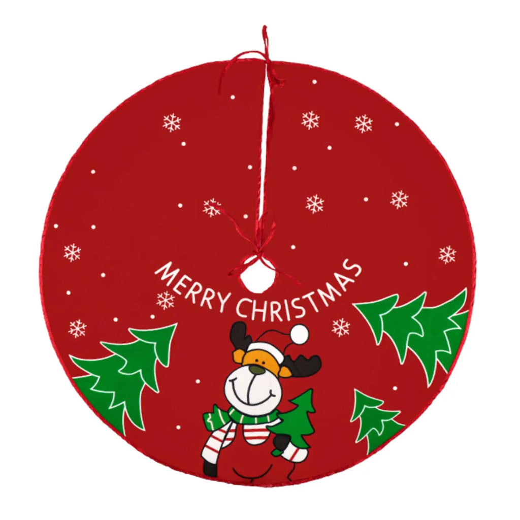 Christmas Tree Skirt Round Mat – Rustic Holiday Decor