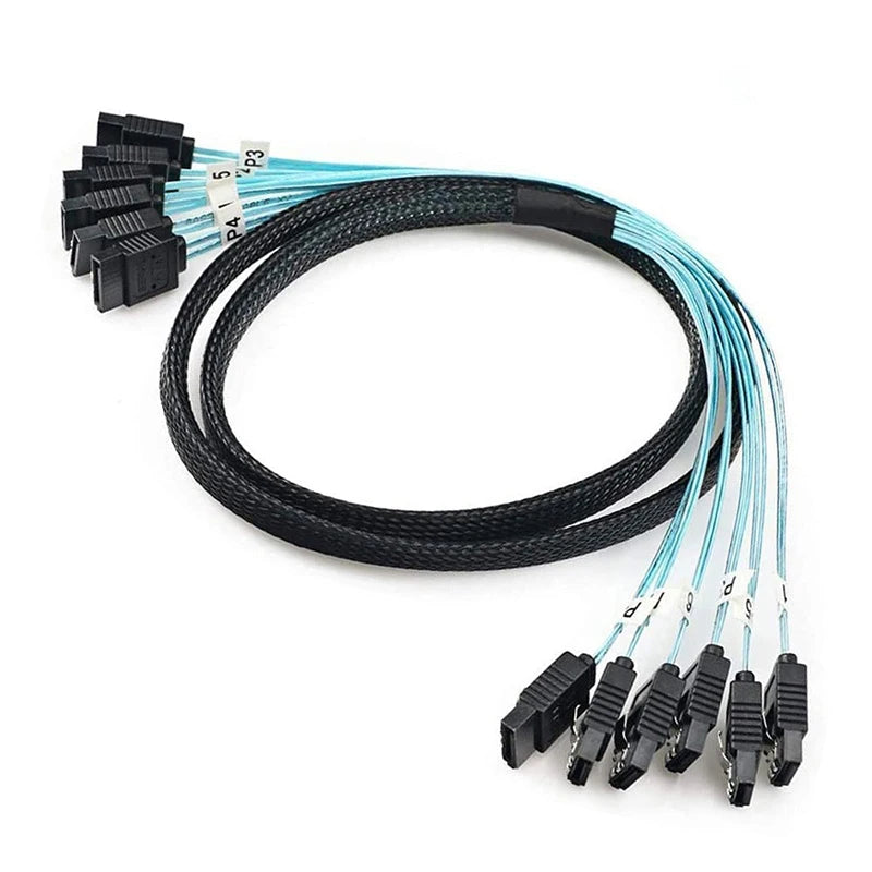 6-Pack SATA 3.0 7-Pin SSD Cable Splitter & Extend Wire Adapter