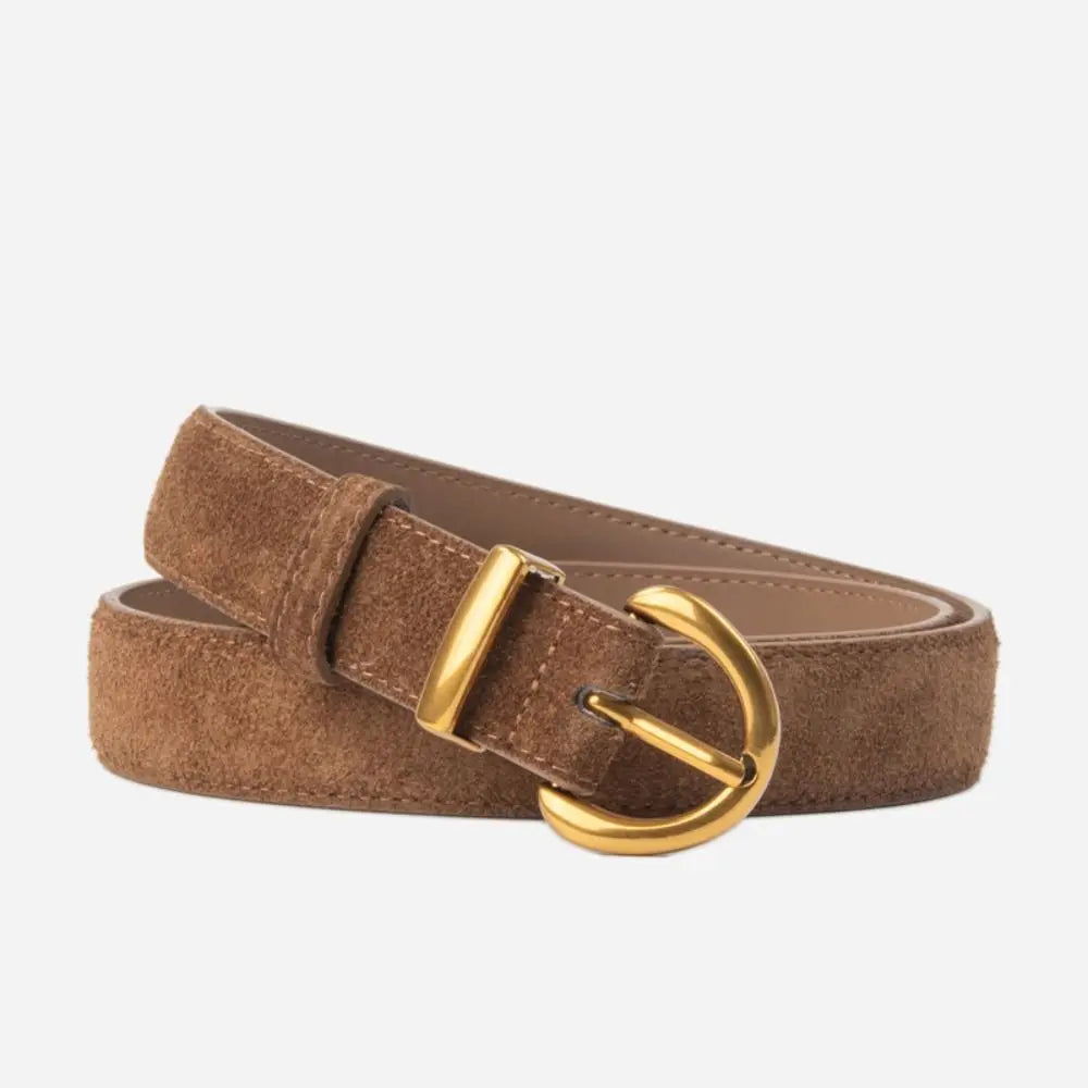 Women's Luxury Suede Leather Pin Buckle Belt | Waistband