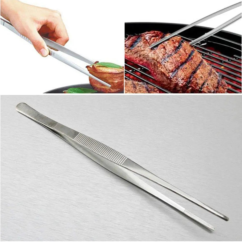Stainless Steel BBQ Tongs – Churrasco & Buffet Food Clip