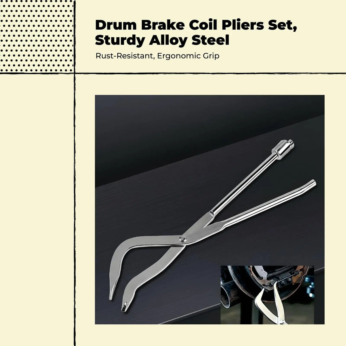 Drum Brake Spring Tool – Universal Coil Pliers 3-Pack
