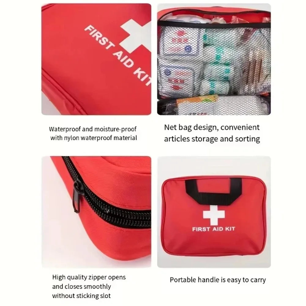 Portable First Aid Kit for Hiking, Camping & Emergencies