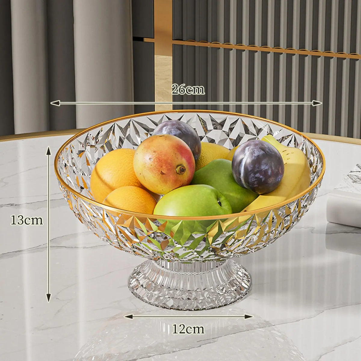 Large Round Pedestal Serving Tray – Fruit, Snack & Cake Stand