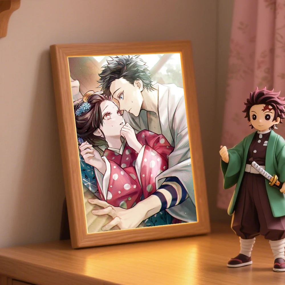 Tanjiro Kamado LED Night Light Frame | Demon Slayer Anime Lamp