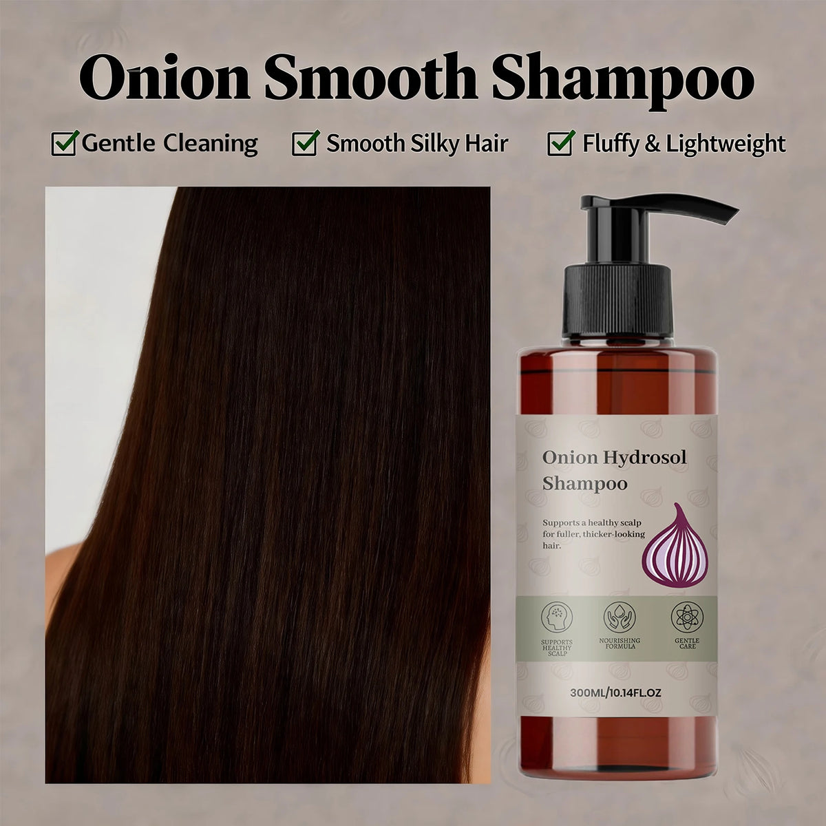 Onion Shampoo Scalp Nourishing Fuller Thicker Hair 300ml