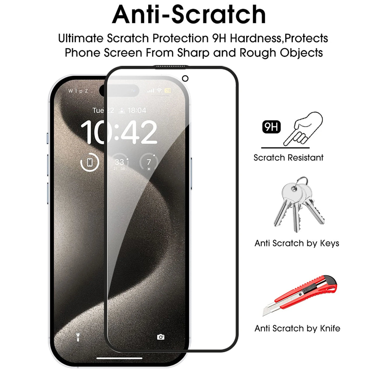 Privacy Screen Protector iPhone 17/17 Pro/Air – Tempered Glass