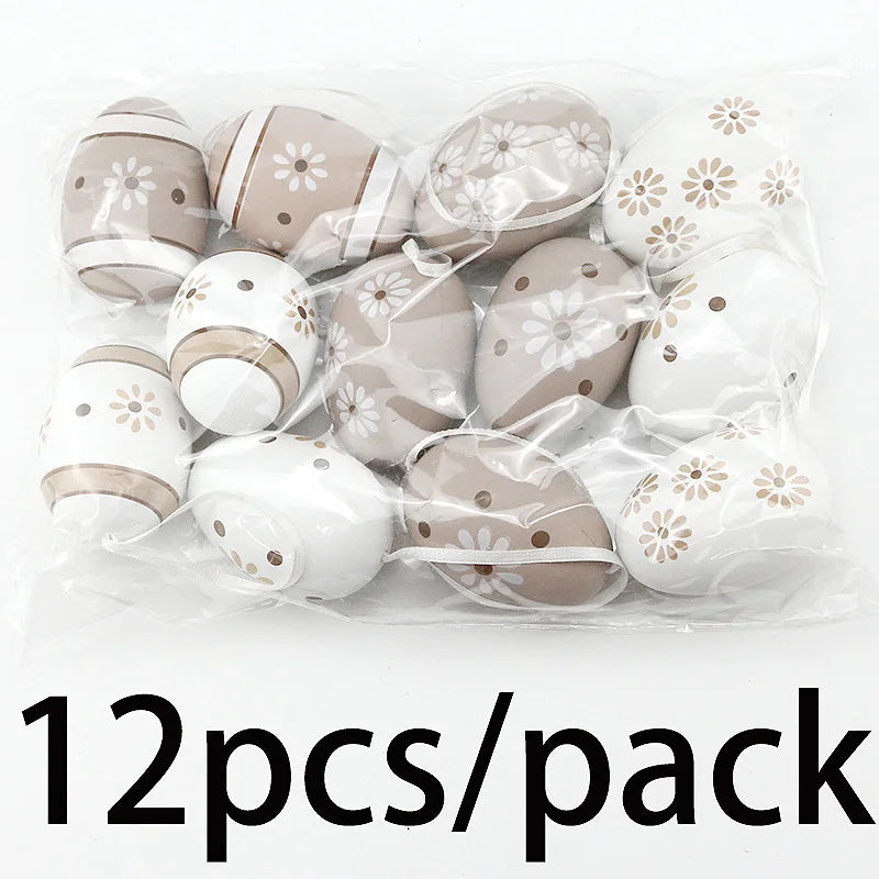 12-Pack Decorative Easter Eggs 4x6cm – Holiday Décor & Gifts