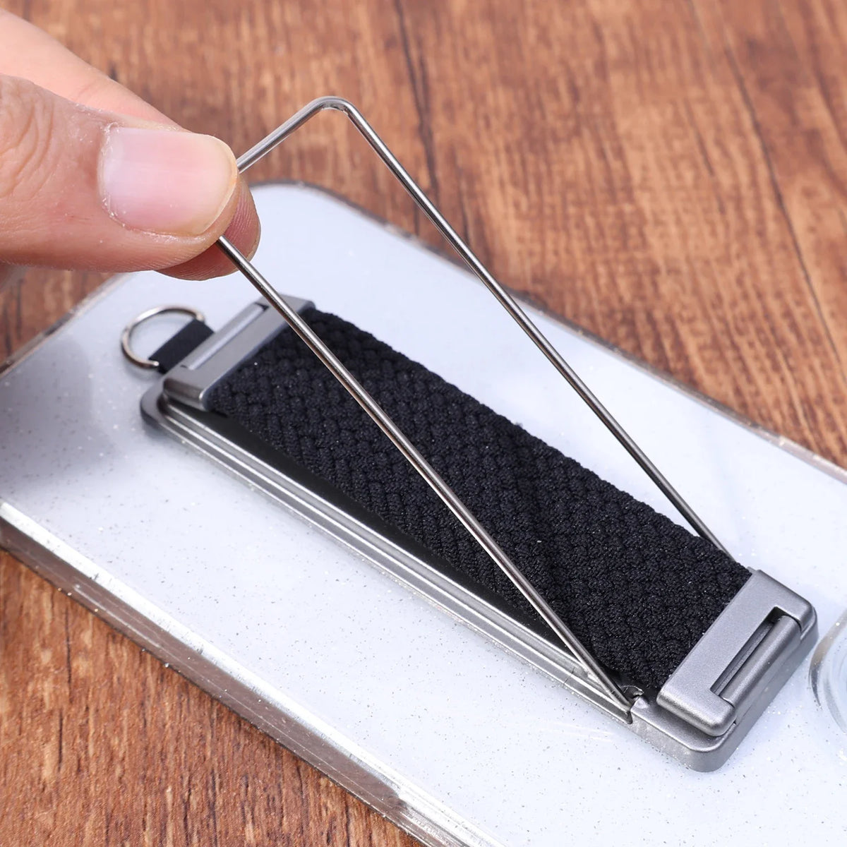 Ultra Thin Foldable Phone Ring Stand & Wrist Strap Holder