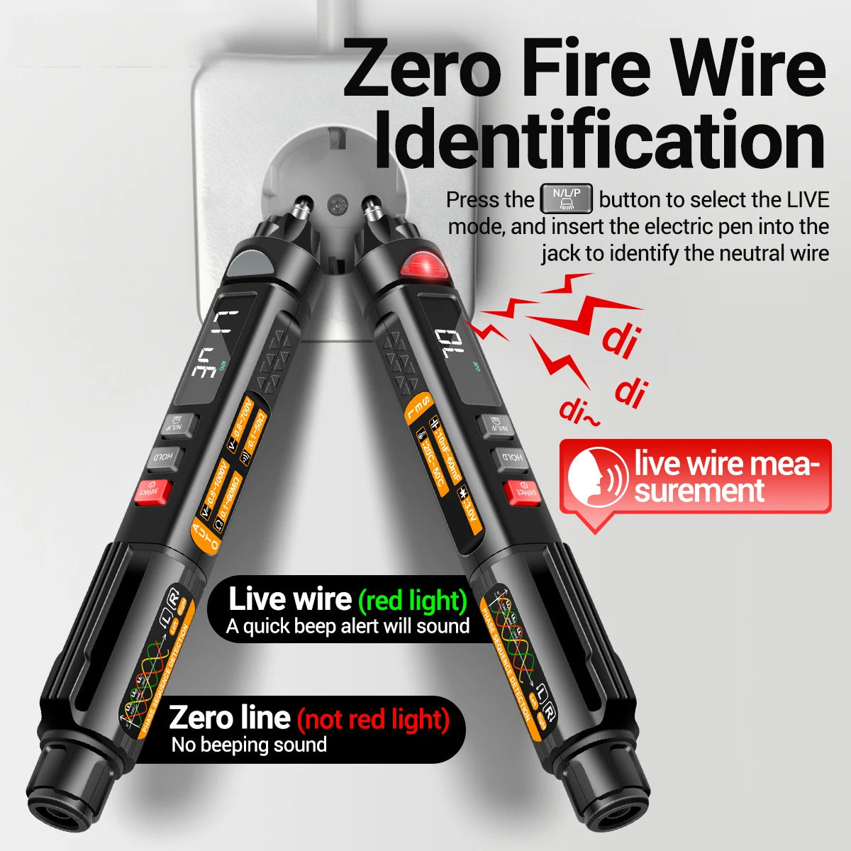 Professional Digital Pen Multimeter 6000 Counts Auto Range