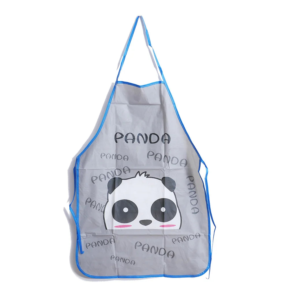 Women's Cute Cartoon Waterproof Kitchen Apron – PVC Bib