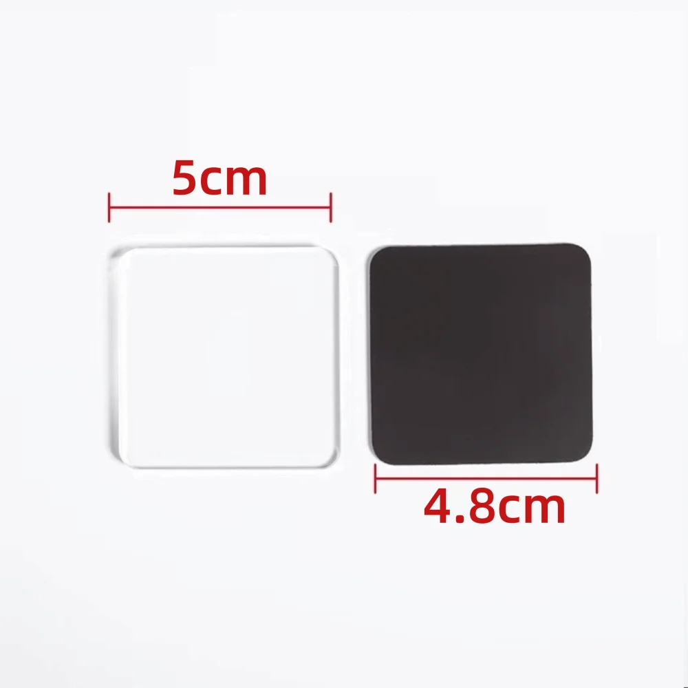 5-Pack DIY Transparent Acrylic Fridge Magnet Set – Self-Adhesive