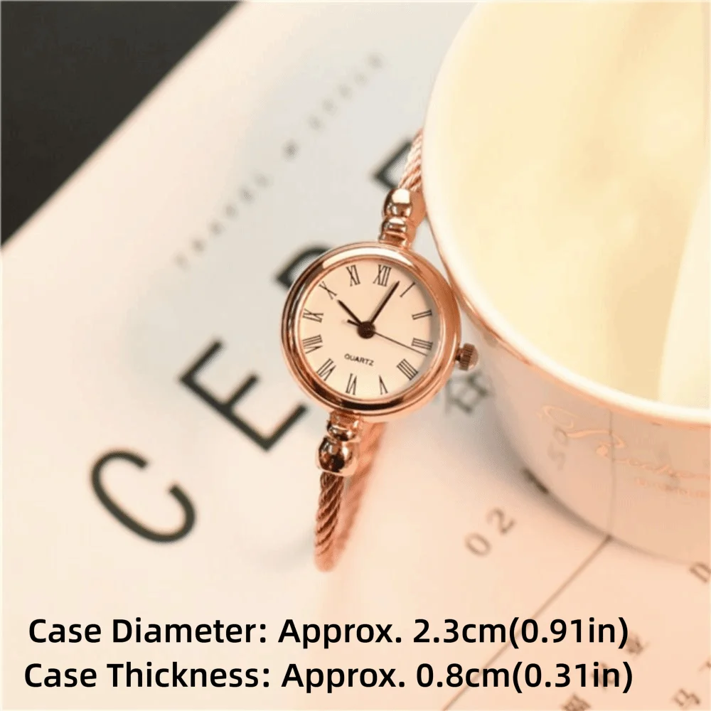 Retro Bangle Bracelet Quartz Watch for Women | Alloy