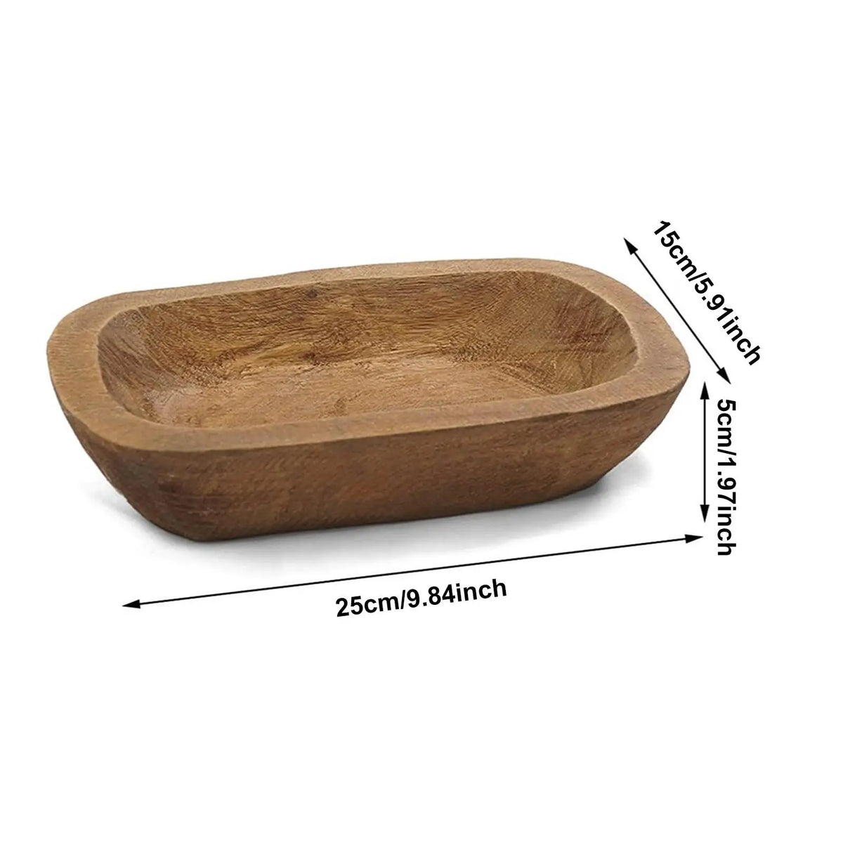 Handmade Wooden Dough Bowl – Rustic Candle & Décor Tray