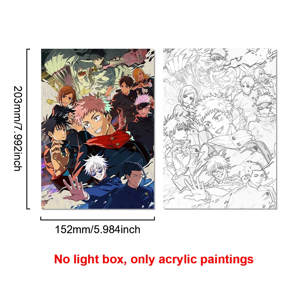 Satoru Gojo LED Light Frame – Jujutsu Kaisen Anime Decor