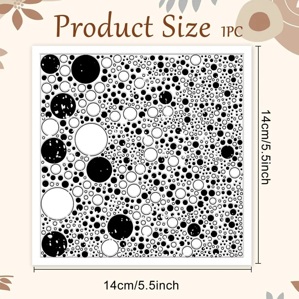 Retro Polka Dots Polymer Clay Texture Sheet Stamp Mat
