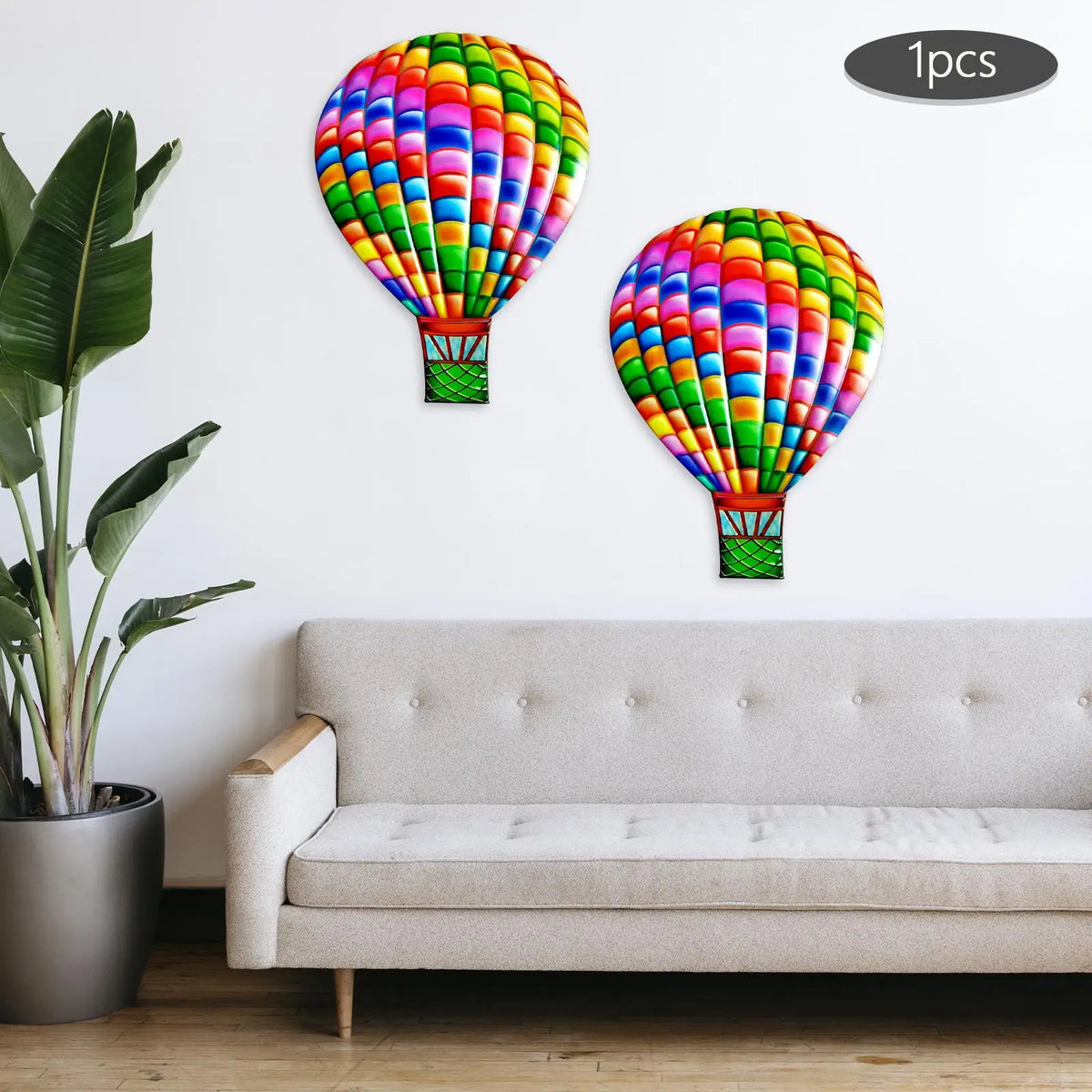 Metal Hot Air Balloon Hanging Ornament | Home & Party Decor