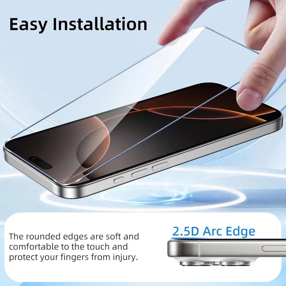 HD Tempered Glass Screen Protector for iPhone – 1–5 Pack