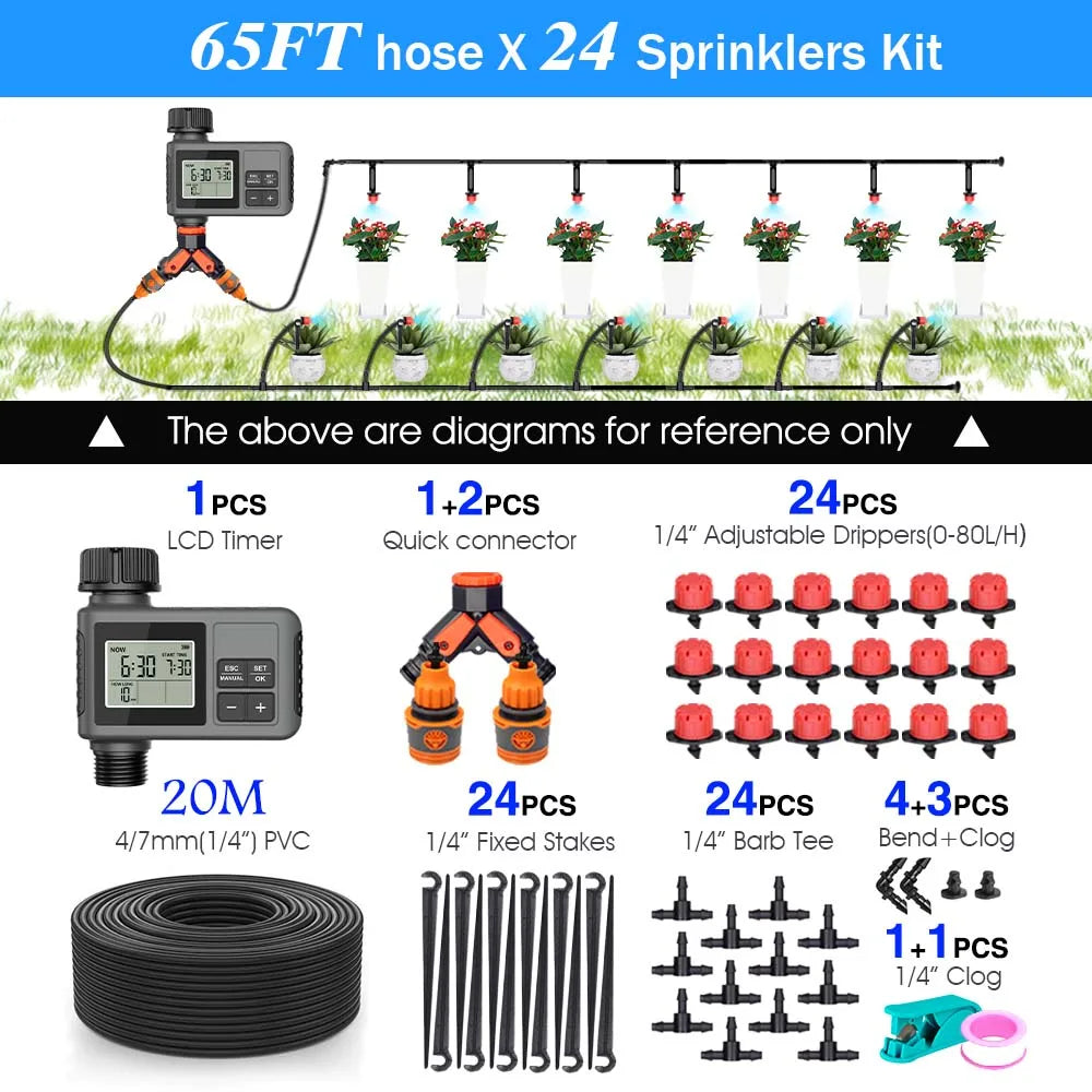 LCD Timer Drip Irrigation Set – Automatic Garden Watering System