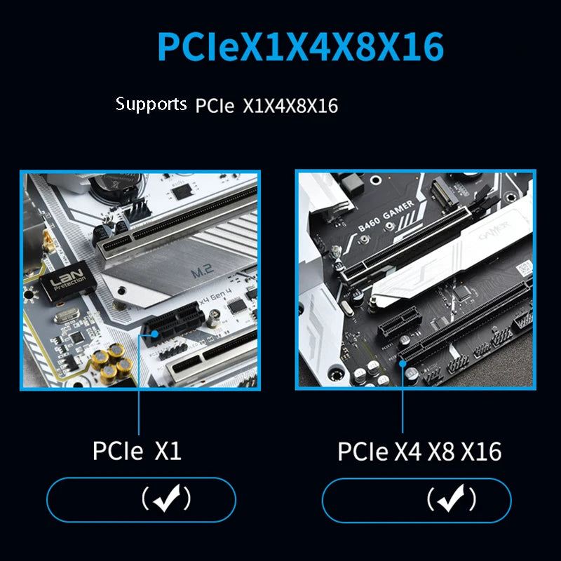 PCIe X1/X4/X16 to M.2 NVMe Adapter Card | 2230–2280 SSD